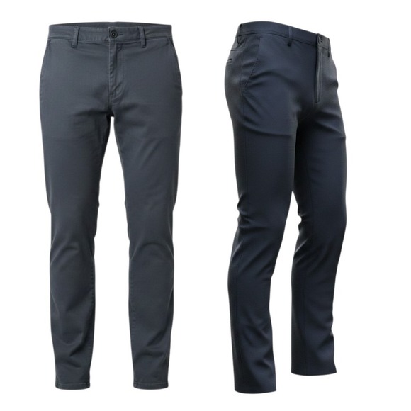 Projek Raw Other - Projek Raw‎ Tech Chino Pants Mens 33x29 Beige Blue Slim Fit Lightweight Stretch